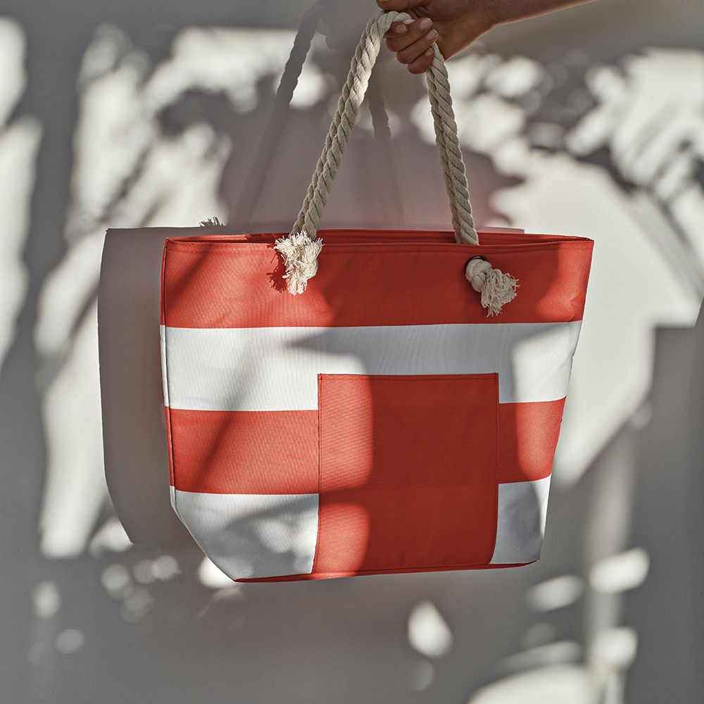 Picture of Athens Cooler 15L rPET. Pocket and recycled cotton handles
