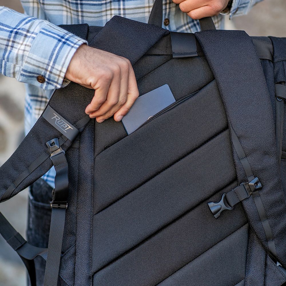 Picture of Coloma Backpack 28L rPET. Roll top closure. Fits 17" laptop