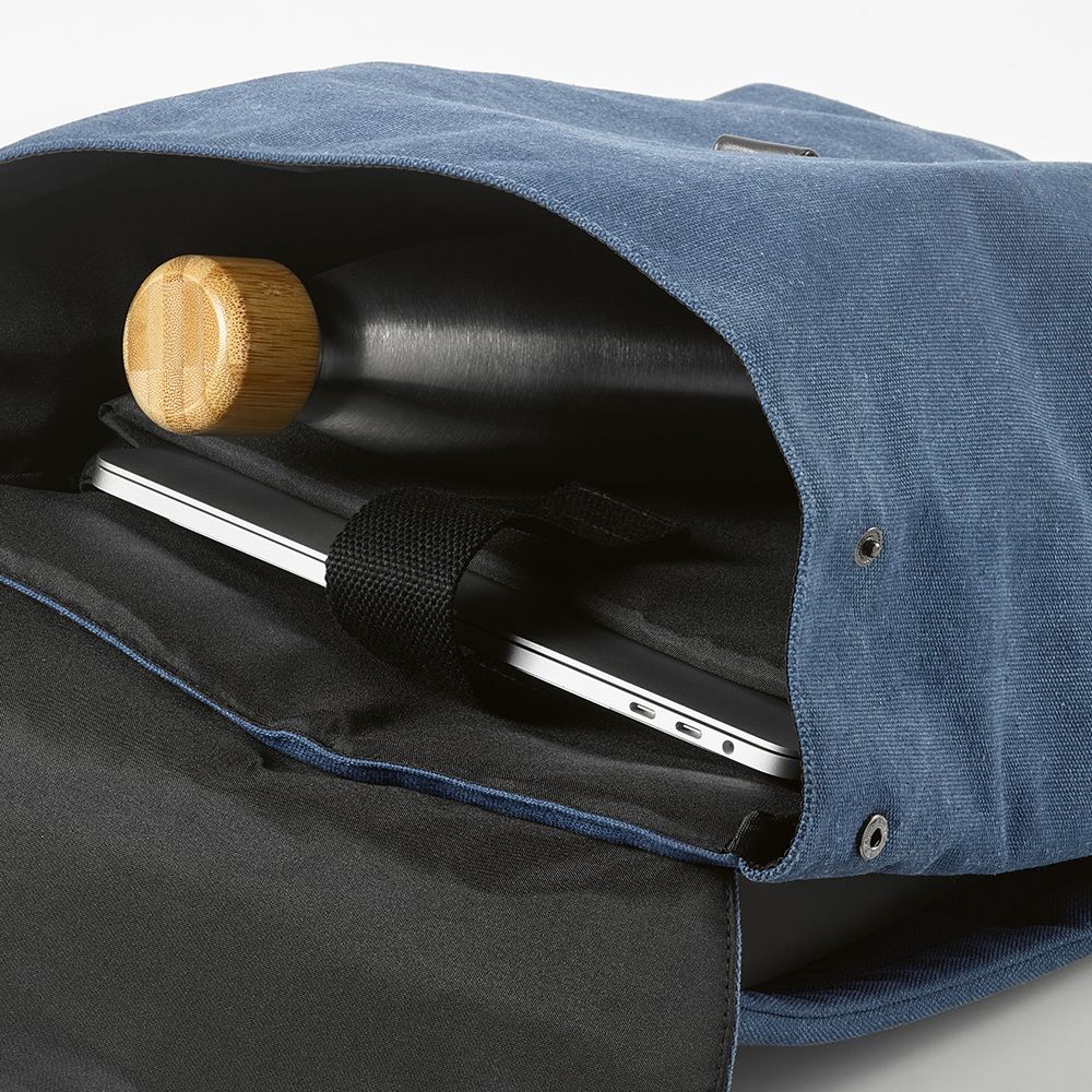 Picture of Prague Backpack 25L rCotton. Hook closure. Fits 17" laptop