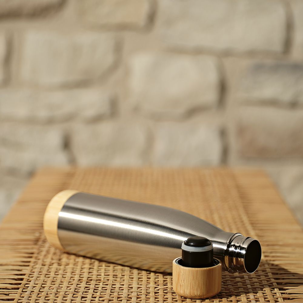 Picture of Rio Grande Bottle rSS and Bamboo 530ml. Double wall and Leakproof