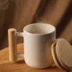 Picture of Douro Mug Ceramic, Bamboo lid and handle 380ml. Sublimation