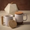 Picture of Ebro Mug Ceramic, Cork lid and base 380ml. Sublimation