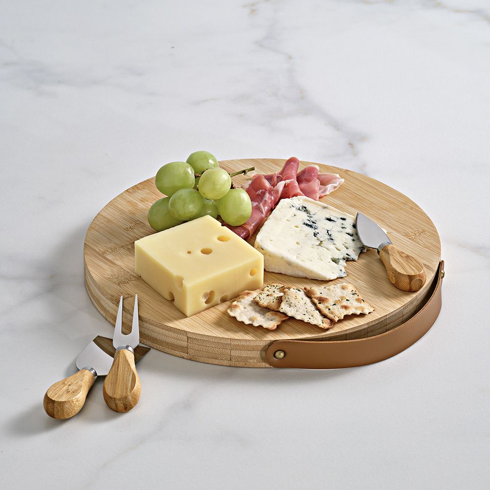 Picture of Duchamp Board Bamboo with Cheese Utensils