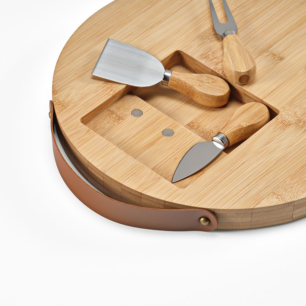 Picture of Duchamp Board Bamboo with Cheese Utensils