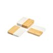 Picture of Kahlo Coasters Marble and Bamboo. Set of 4
