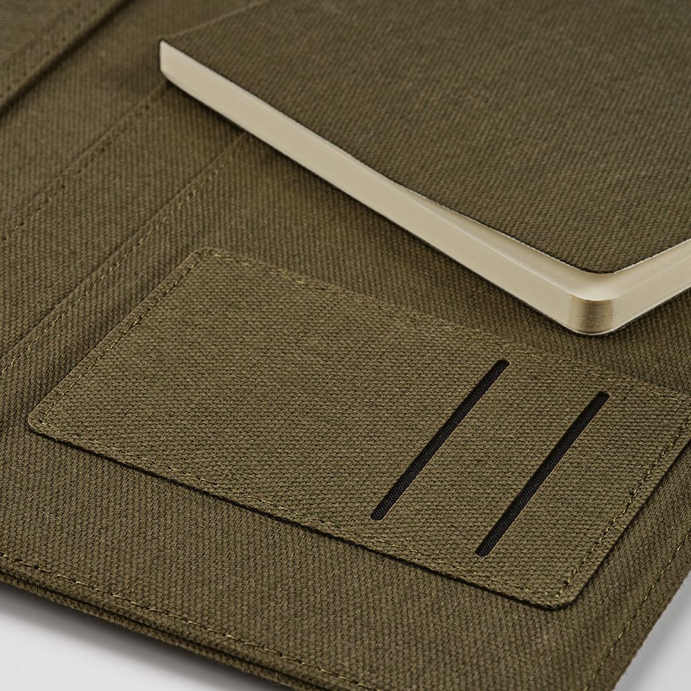 Picture of Eliot A4 Folder rCotton. 64 FSC sheet notepad and rPU closure