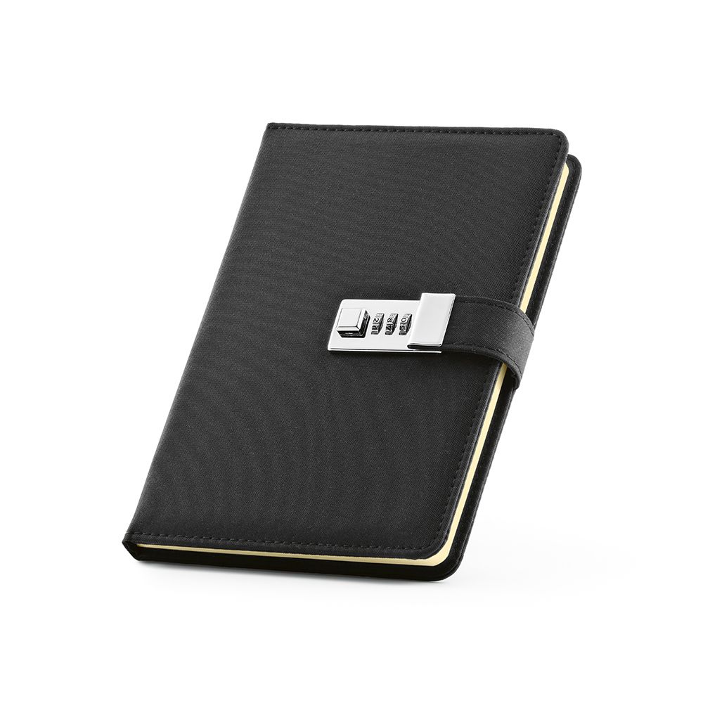 Picture of Melville A5 Notebook rPET. Metal lock and 70gsm FSC 192 pages