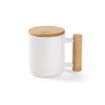 Picture of Douro Mug Ceramic, Bamboo lid and handle 380ml. Sublimation