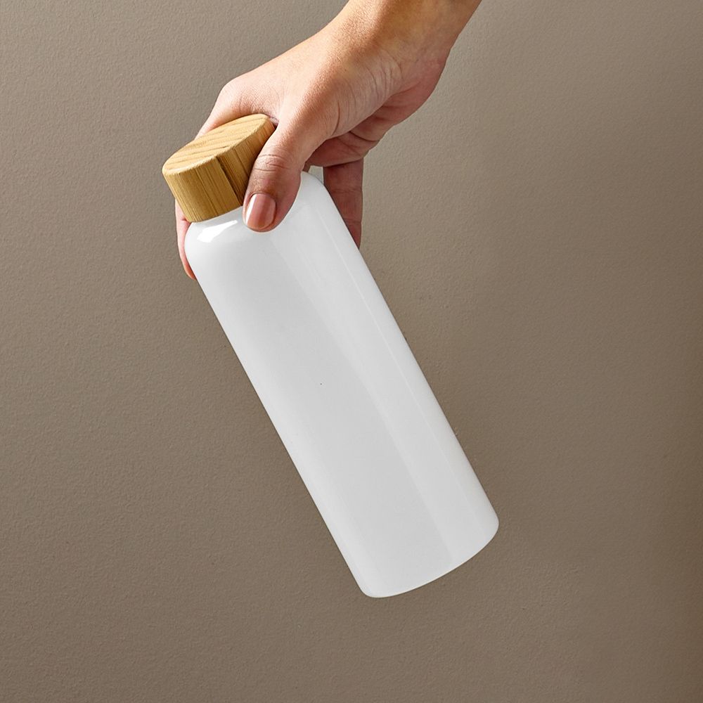 Picture of Indus Bottle Borosilicate Glass and Bamboo lid 510 ml. Leakproof
