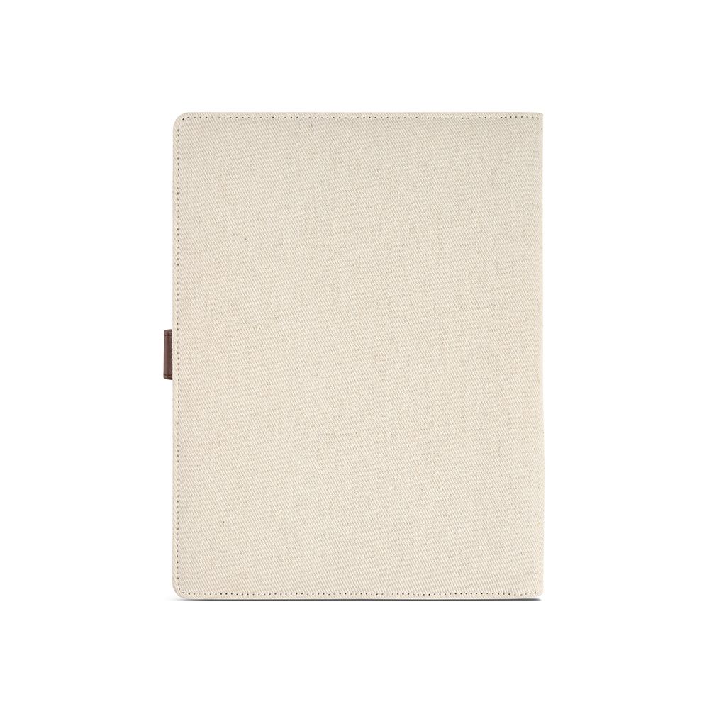 Picture of Eliot A4 Folder rCotton. 64 FSC sheet notepad and rPU closure