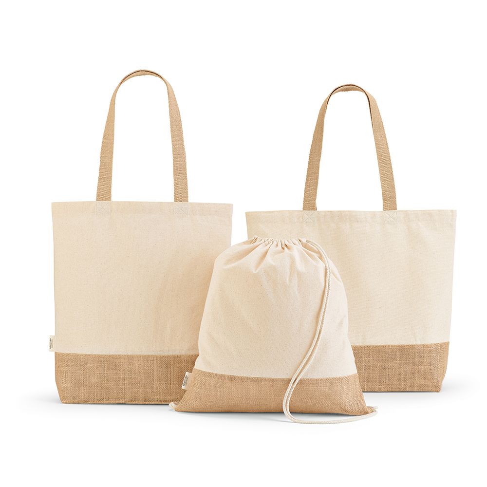 Picture of Denali Drawstring Bag rCotton 180gsm and Jute 275gsm