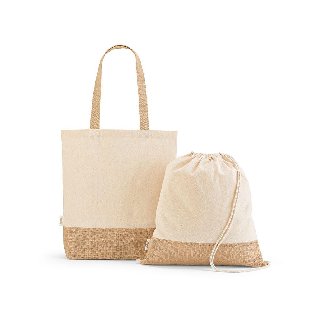 Picture of Denali Drawstring Bag rCotton 180gsm and Jute 275gsm