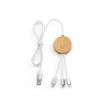 Picture of Feynman 5-in-1 Cable Bamboo and rPET. Backlit logo