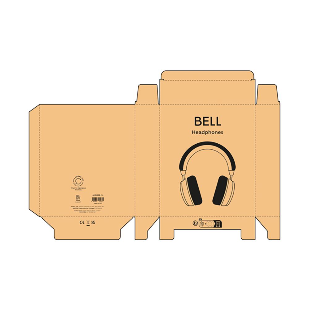 Picture of Bell Headphones rABS and Bamboo 500mAh. ANC and 20h playtime