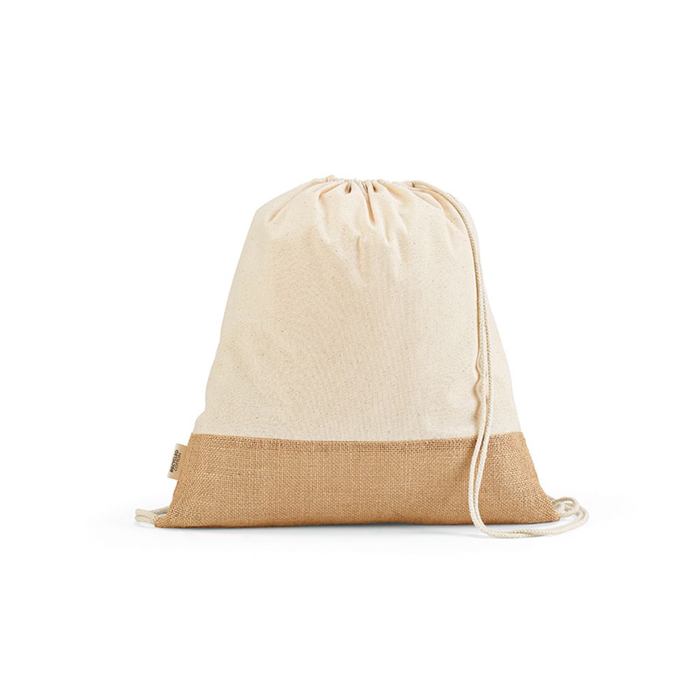 Picture of Denali Drawstring Bag rCotton 180gsm and Jute 275gsm