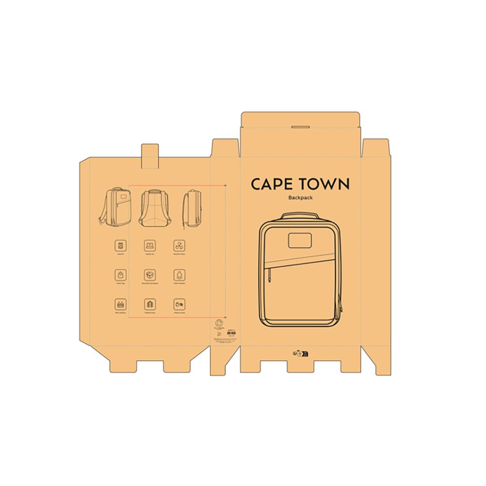 Picture of Cape Town Backpack 27L rCotton 230gsm. Fits 17" laptop