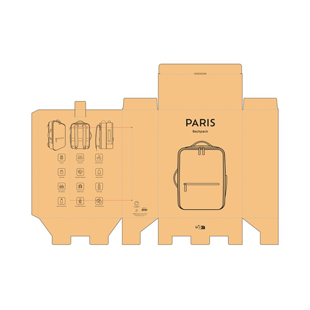 Picture of Paris Backpack 20L recycled Leather fits 17" laptop