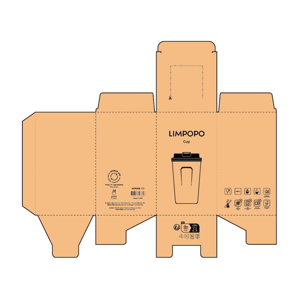 Picture of Limpopo Travel Cup rSS 490ml. Double wall and Leakproof