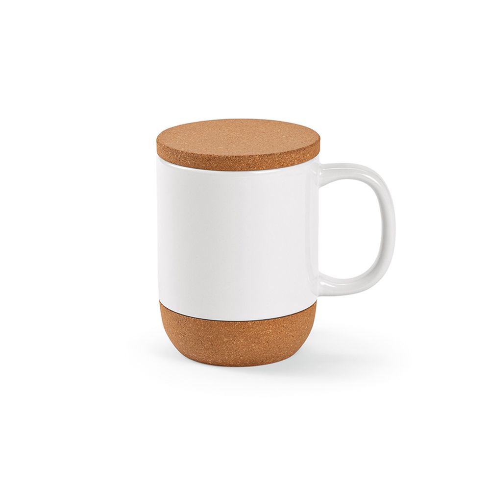 Picture of Ebro Mug Ceramic, Cork lid and base 380ml. Sublimation