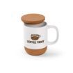 Picture of Ebro Mug Ceramic, Cork lid and base 380ml. Sublimation