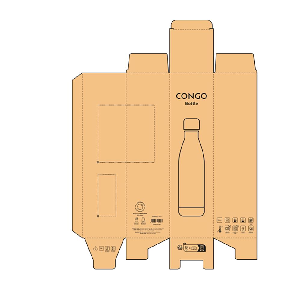 Picture of Congo Bottle rSS and Bamboo 780ml. Double wall and Leakproof