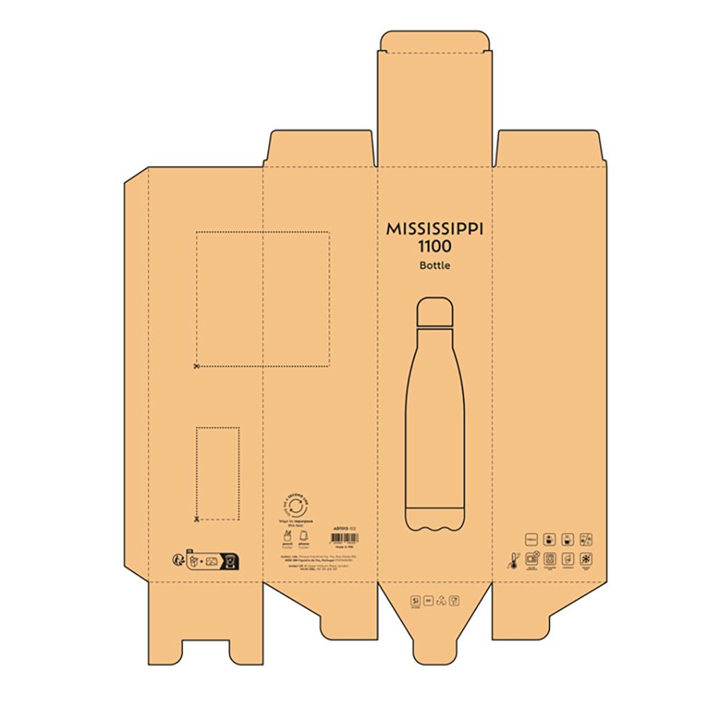 Picture of Mississippi 1100 Bottle rSS 1100ml. Double wall and Leakproof