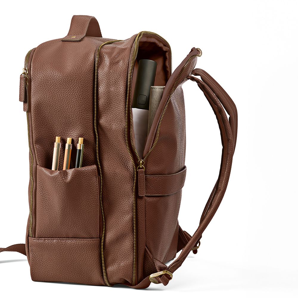 Picture of Paris Backpack 20L recycled Leather fits 17" laptop