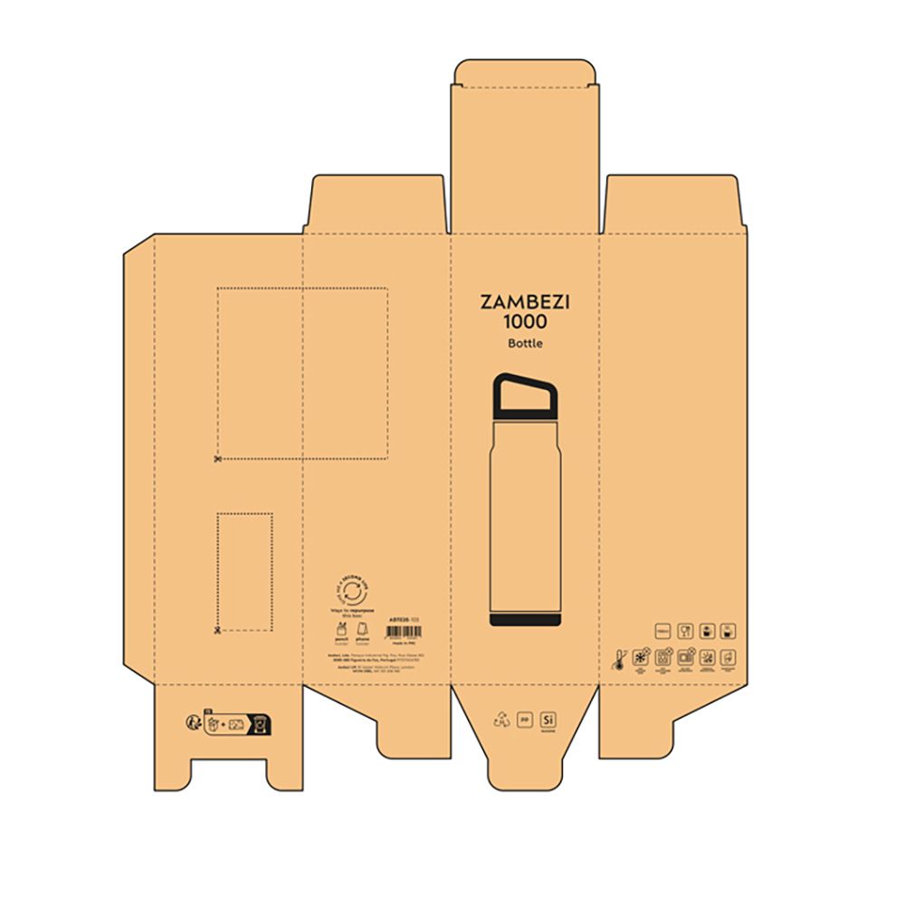 Picture of Zambezi 1000 Bottle rSS 1160ml. Double wall, Leakproof and Handle