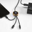 Picture of Asimov 5-in-1 Cable Bamboo and rPET. Backlit logo