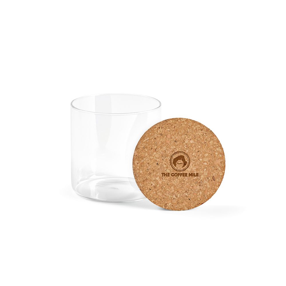 Picture of Magritte 500 Canister Borosilicate Glass 580ml. Cork lid