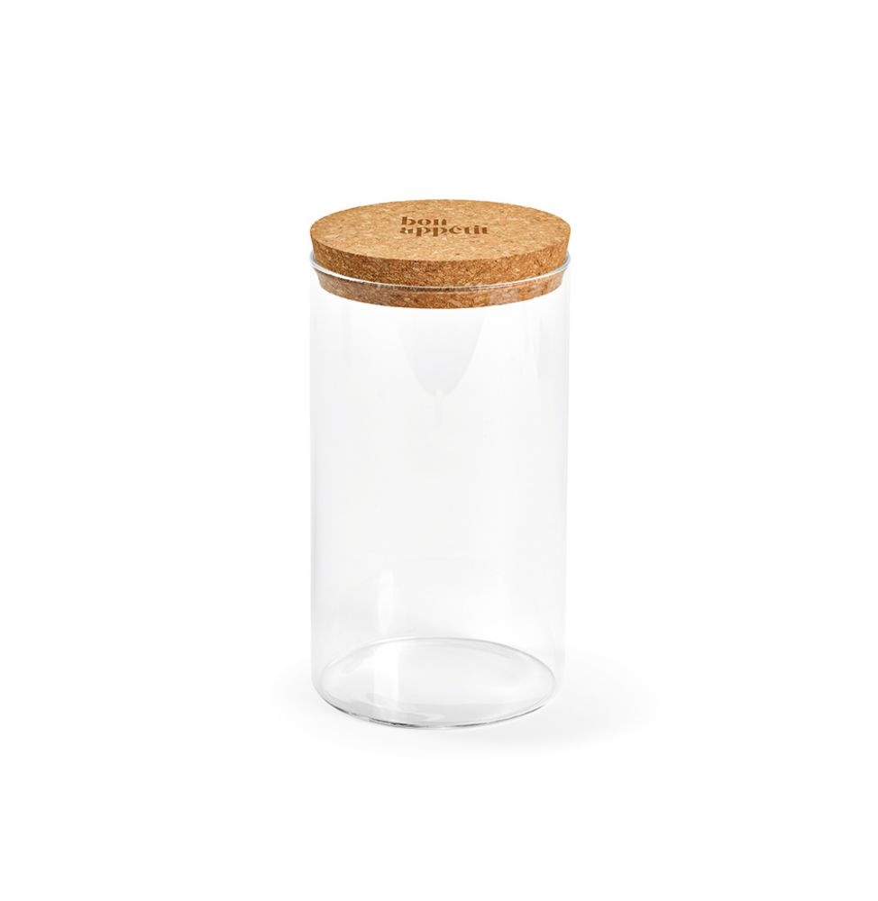 Picture of Magritte 1000 Canister Borosilicate Glass 1015ml. Cork lid