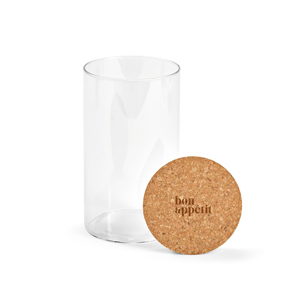 Picture of Magritte 1000 Canister Borosilicate Glass 1015ml. Cork lid