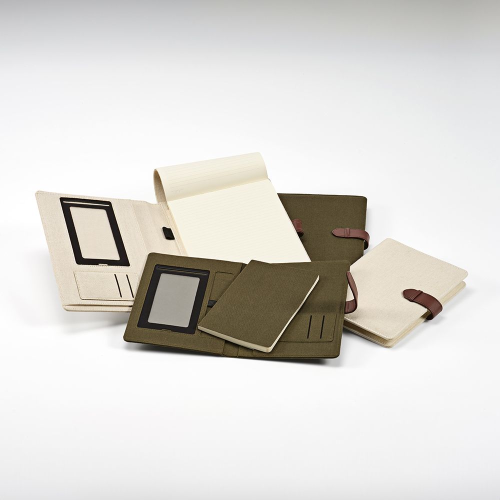 Picture of Eliot A5 Folder rCotton. 64 FSC sheet notepad and rPU closure