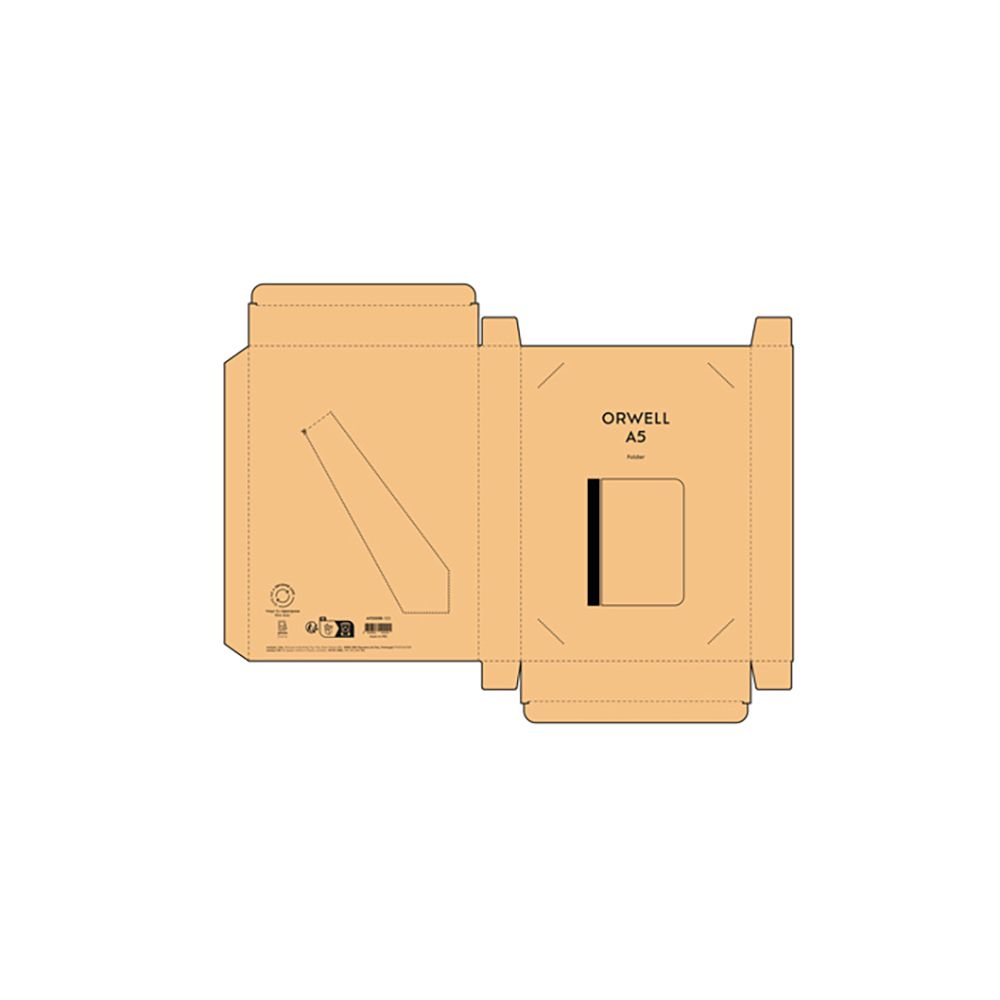 Picture of Orwell A5 Folder rPU. 64 FSC sheet notepad and zipper closure