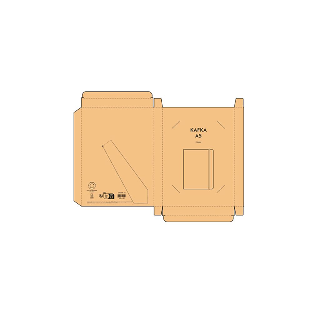 Picture of Kafka A5 Folder Cork. 64 FSC sheet notepad and elastic closure