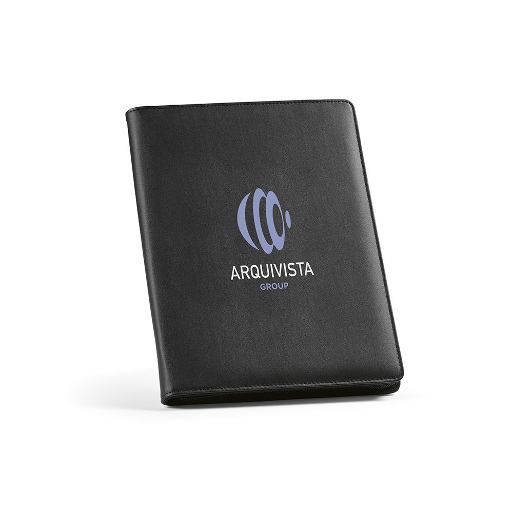 Picture of Orwell A4 Folder rPU. 64 FSC sheet notepad and zipper closure