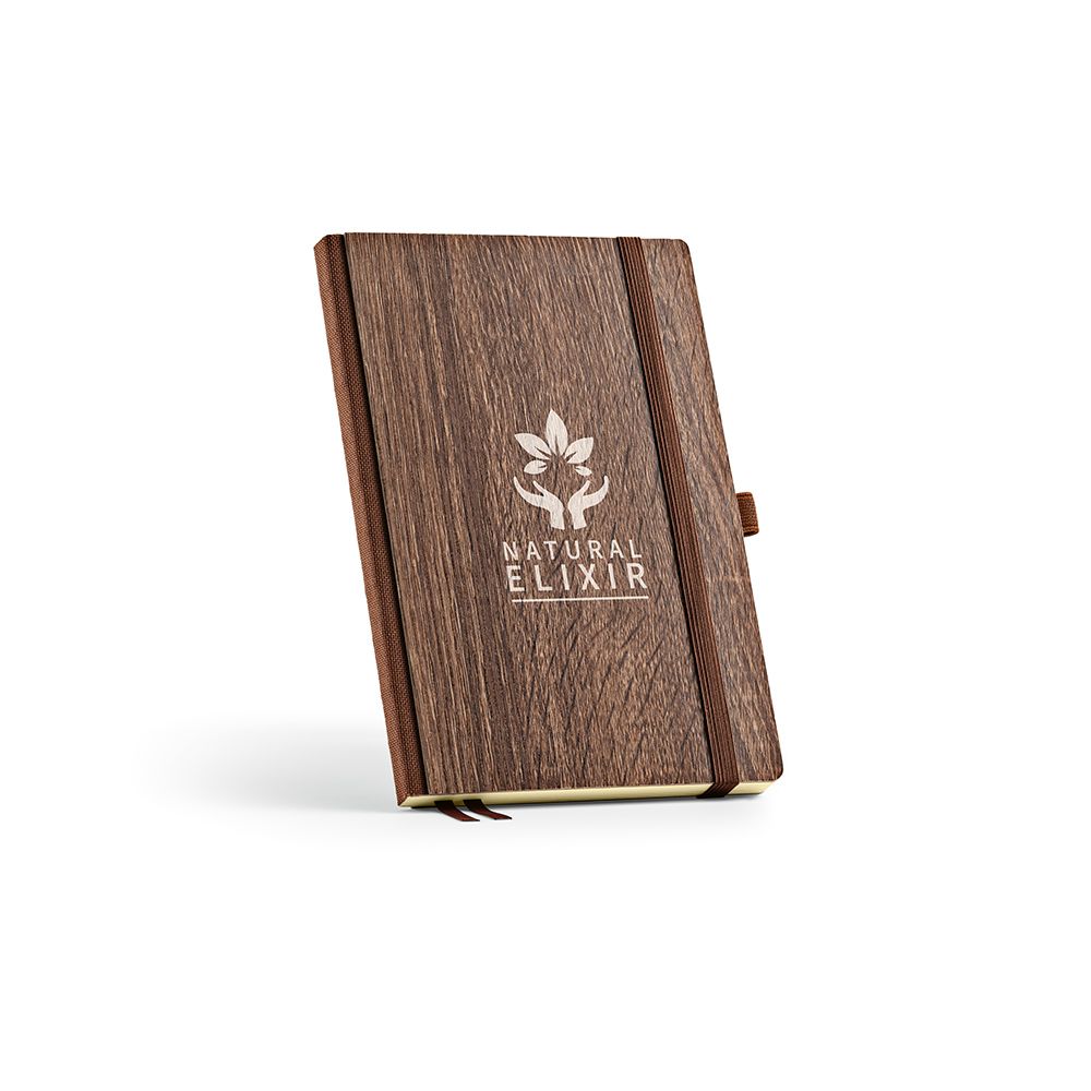 Picture of Steinbeck A5 Notebook Woodgrain cover. 70gsm FSC 196 pages