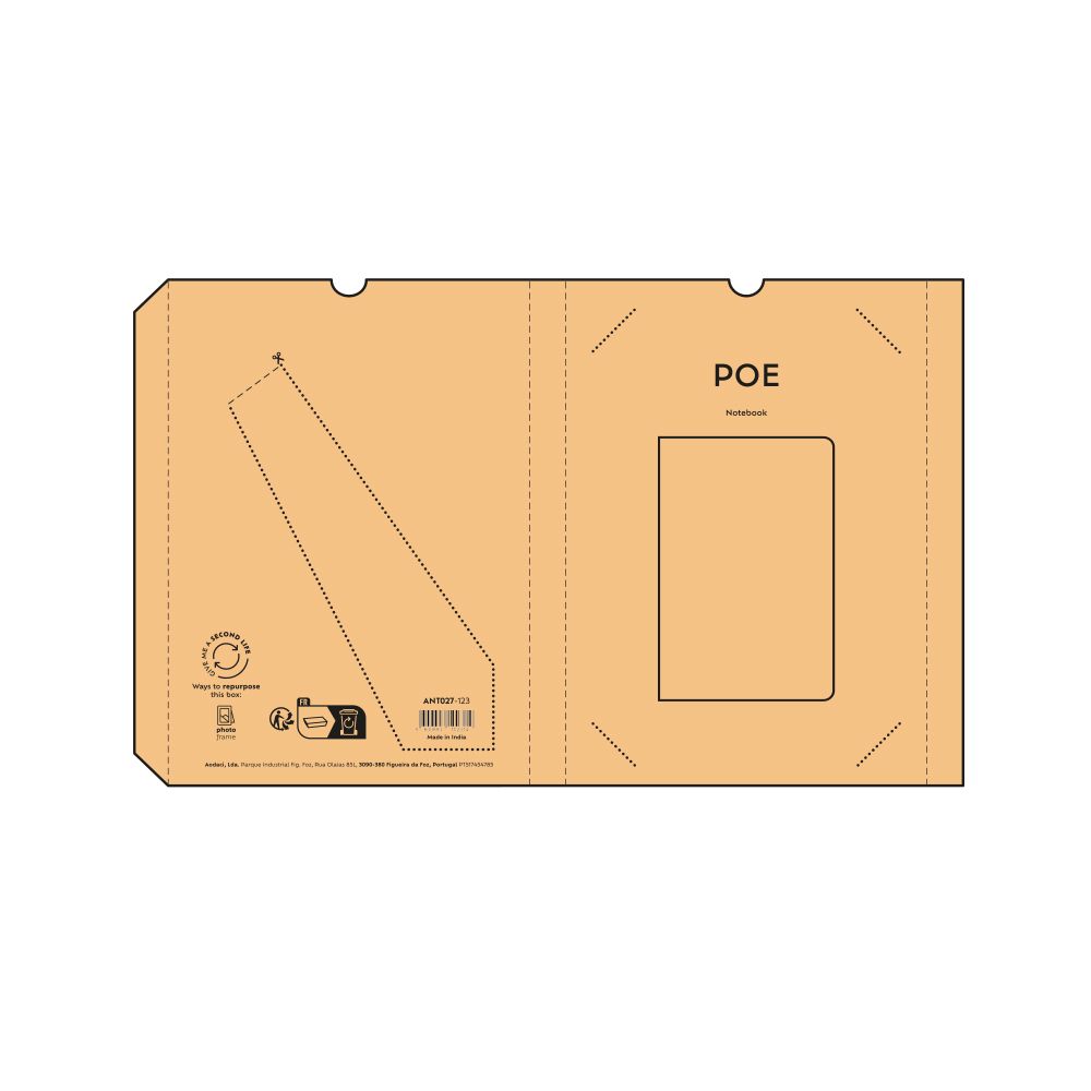 Picture of Poe A5 Notebook Flax cover. 80gsm recycled 196 pages