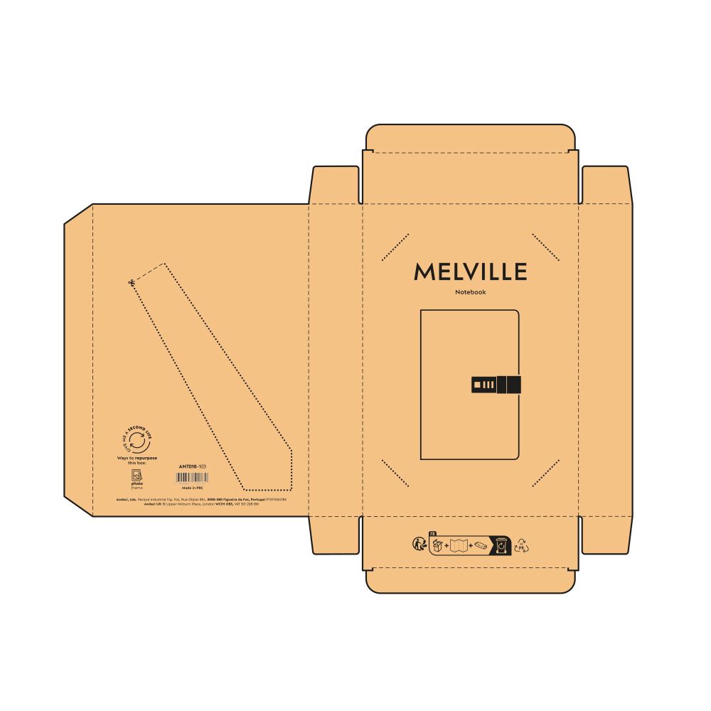 Picture of Melville A5 Notebook rPET. Metal lock and 70gsm FSC 192 pages