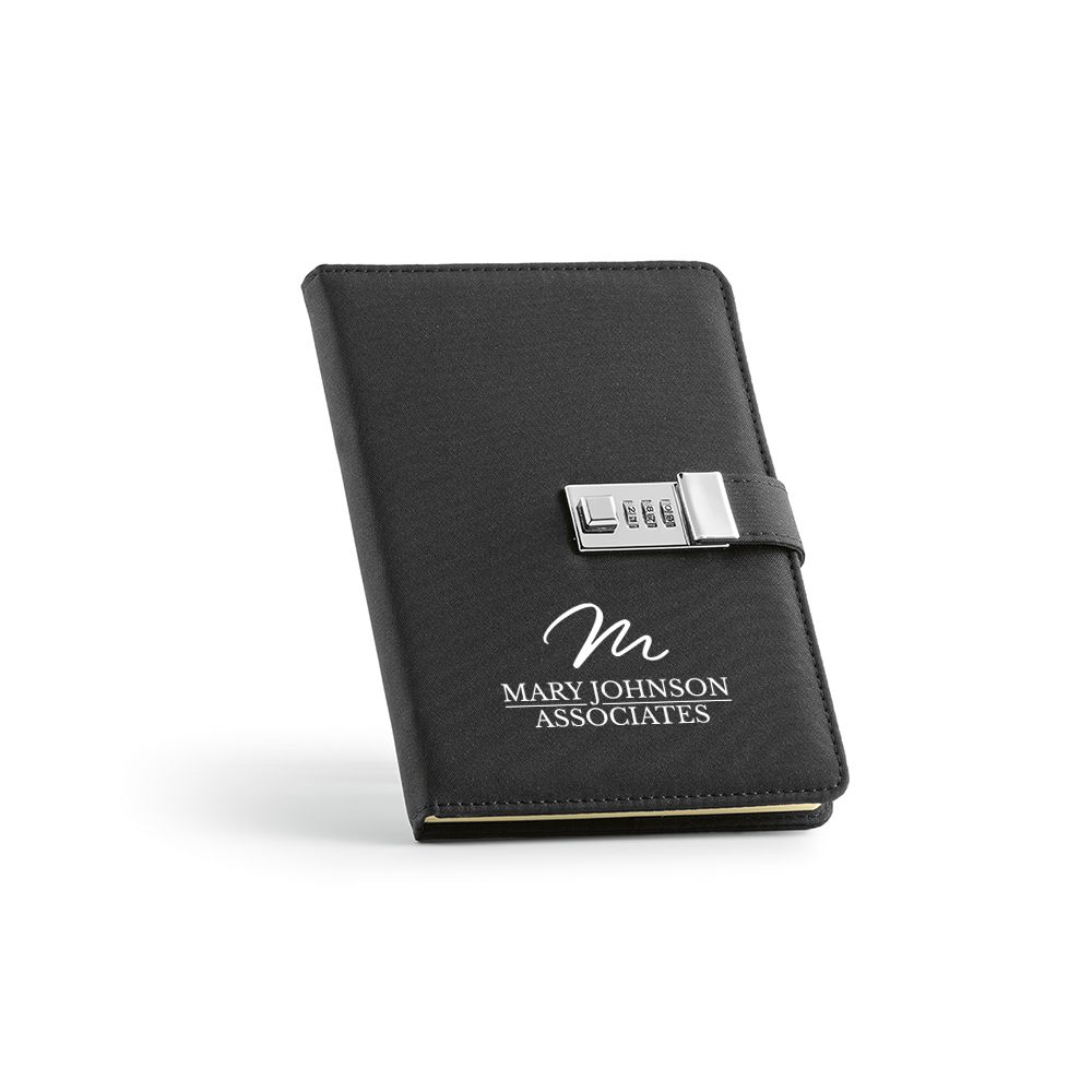 Picture of Melville A5 Notebook rPET. Metal lock and 70gsm FSC 192 pages