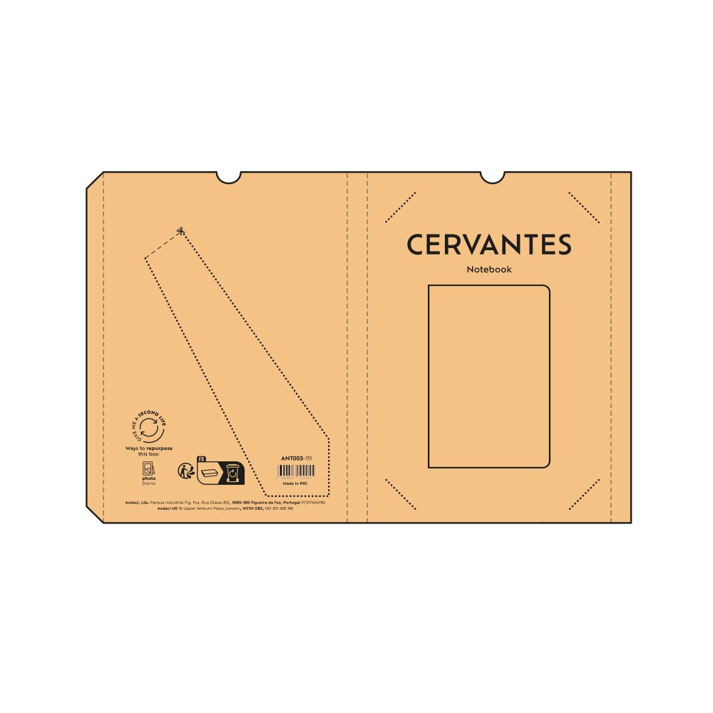Picture of Cervantes A5 Notebook Bamboo Fibre. 70gsm recycled 196 pages