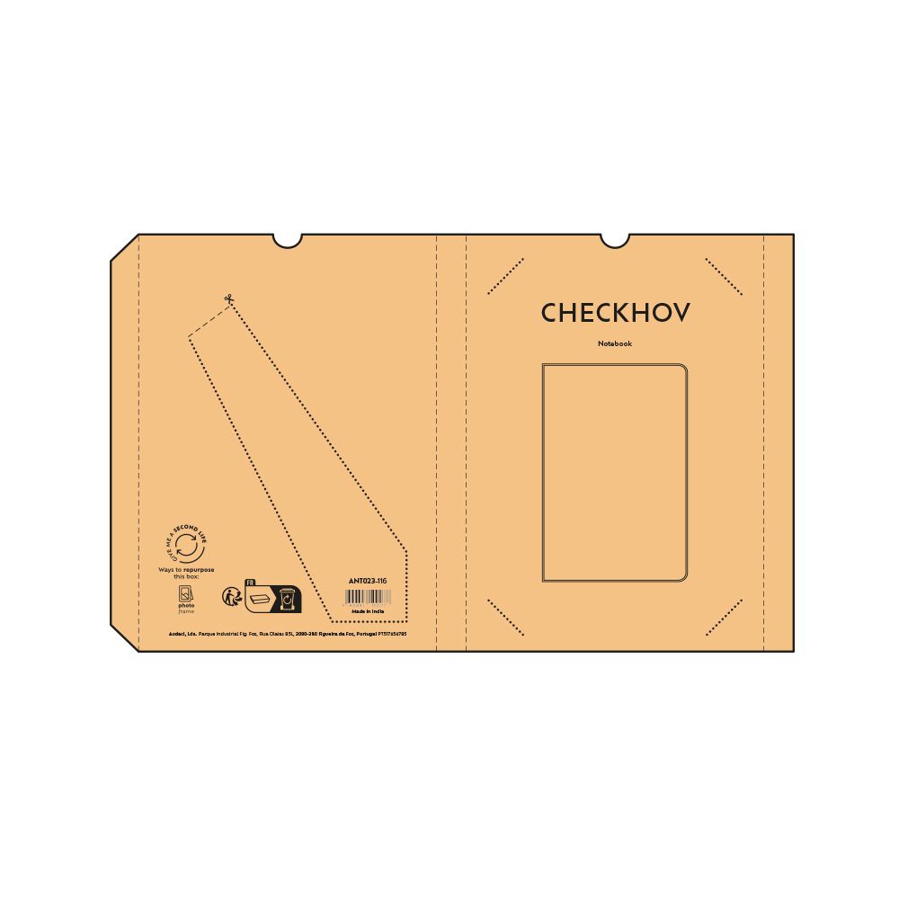 Picture of Chekhov A5 Notebook Tea Waste cover. 80gsm recycled 196 pages