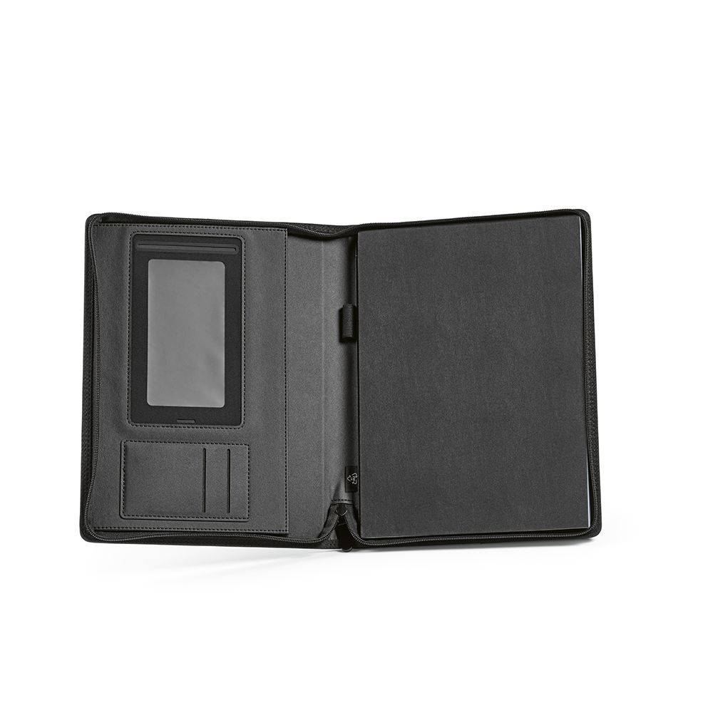 Picture of Orwell A4 Folder rPU. 64 FSC sheet notepad and zipper closure