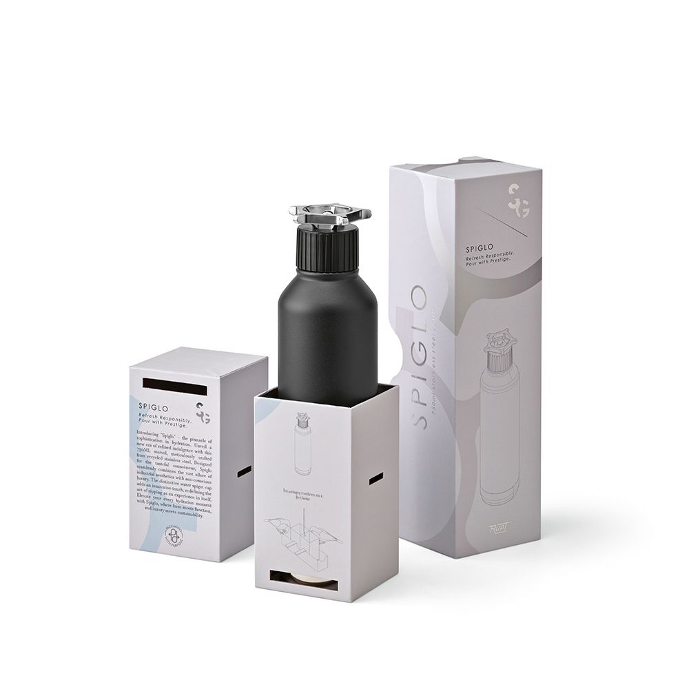 Picture of Spiglo Bottle rSS 780ml. Double wall and Leakproof. Wheel shaped lid