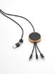 Picture of Feynman 5-in-1 Cable Bamboo and rPET. Backlit logo