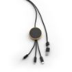 Picture of Feynman 5-in-1 Cable Bamboo and rPET. Backlit logo