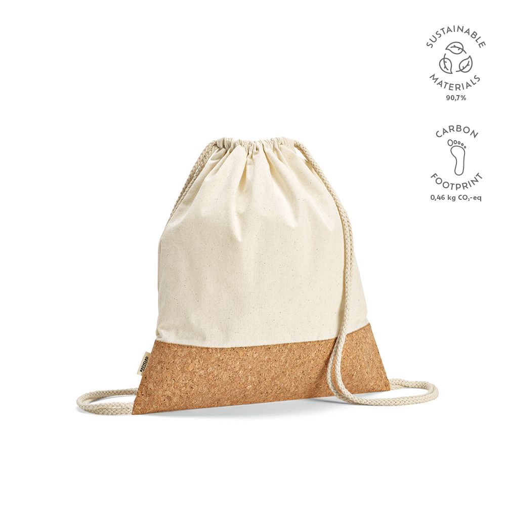 Picture of Orizaba Drawstring Bag rCotton 180gsm and Cork