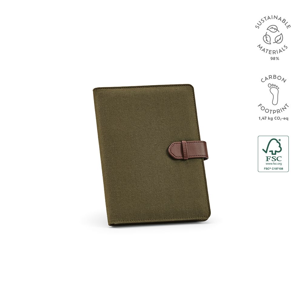 Picture of Eliot A5 Folder rCotton. 64 FSC sheet notepad and rPU closure