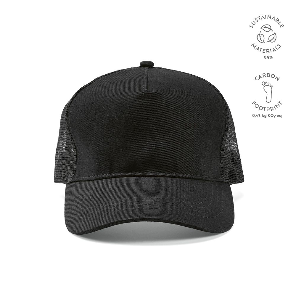 Picture of Zappa Cap rPET and rCotton. 5 panels and Snap Closure