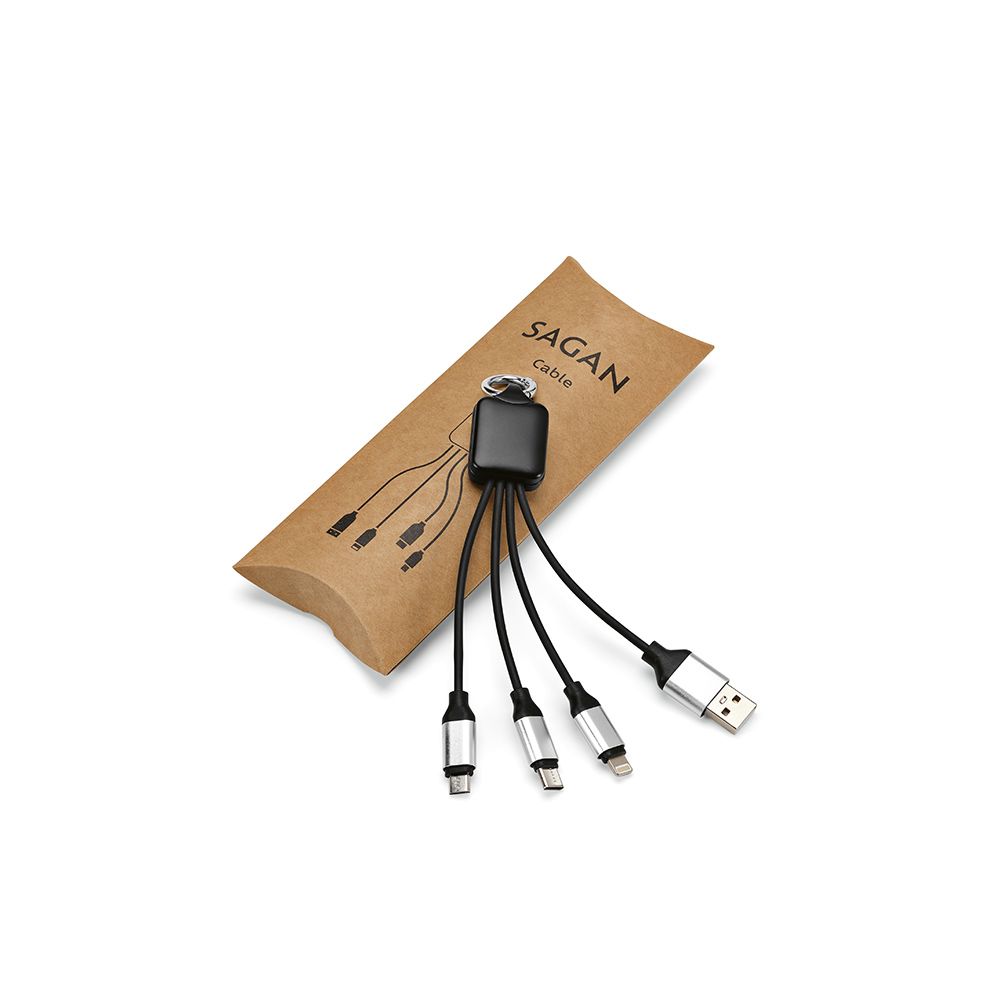 Picture of Sagan 4-in1 Cable rTPR. Backlit logo and hanging loop
